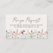 Elegant Wildflower Vrijgezellenfeest Recept Aanvra Informatiekaartje (Voorkant)