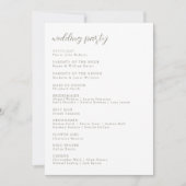 Elegant Wildflower Wedding Ceremony Program Card Kaart (Voorkant)