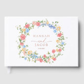 Elegant Wildflower Wedding Gastenboek (Voorkant)