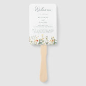 Elegant Wildflower Wedding Handwaaier (Voorkant)