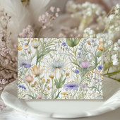 Elegant Wildflower Wedding Informatie Kaart