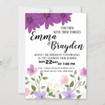 Elegant Wildflower Wedding Invitation