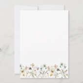 Elegant Wildflower Wedding Invitting Kaart (Achterkant)