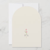 Elegant Wildflower Wedding Kaart (Achterkant)