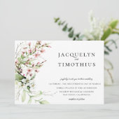 Elegant Wildflower Wedding Kaart (Staand voorkant)