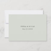 Elegant Wildflower Wedding Meal Choice RSVP Kaartje (Achterkant)