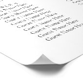 Elegant Wildflower Wedding Seating Chart Poster (Hoek)