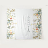 Elegant Wildflower Wedding Wandkleed (Voorkant (horizontaal))