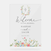 Elegant Wildflower Wedding Welcome Sign (Recto)