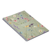 Elegant Wildflower Wild Flower Floral Custom Notitieboek (Rechterzijde)