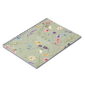 Elegant Wildflower Wild Flower Floral Custom Notitieboek (Linkerzijde)