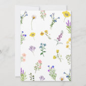 Elegant Wildflower Wilde Floral Wedding Kaart (Achterkant)
