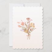 Elegant Wildflower Wreath Baby Shower Invitation (Dos)