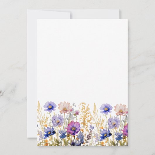 Elegant Wildflowers RN Nurse Afstuderen Bedankt (Achterkant)