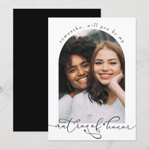 Elegant Will you be My Matron of Honor Photo