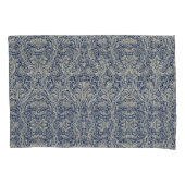 Elegant William Morris Floral Blauw Wit Patroon Kussensloop (Voorkant-Links)