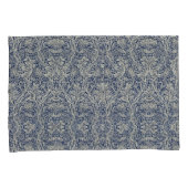 Elegant William Morris Floral Blauw Wit Patroon Kussensloop (Voorkant-Rechts)