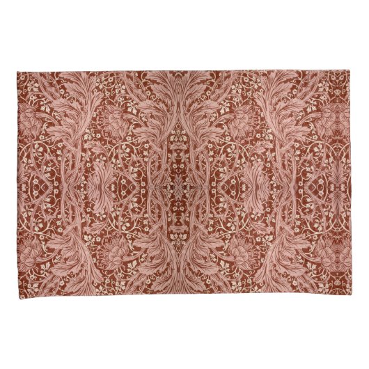 Elegant William Morris Floral Blauw Wit Patroon Kussensloop (Voorkant-Rechts)