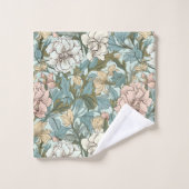 Elégant William Morris Style Soft Pastel Floral (Gant de toilette)