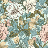 Elégant William Morris Style Soft Pastel Floral