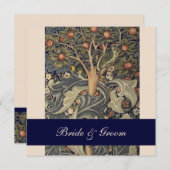 Elegant William Morris Wedding Invitations Kaart (Voorkant / Achterkant)