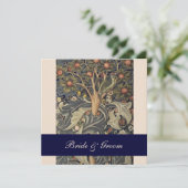Elegant William Morris Wedding Invitations Kaart (Staand voorkant)