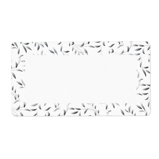 Elegant Willow Blad Patroon Etiket (Voorkant)