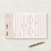 Elegant wimperclient registratieformulier post-it® notes (Op bureau)