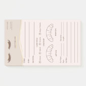 Elegant wimperclient registratieformulier post-it® notes (Voorkant)