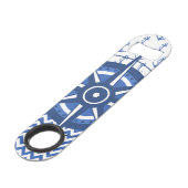 Elegant Windrose Nautical Coastal Patroon Speed Flessenopener (Voorkant Gekanteld)