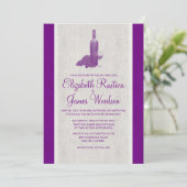 Elegant Wine Bottle Wedding Invitting Kaart (Staand voorkant)