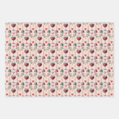 Elegant wine candles tiled pattern inpakpapier vel (Voorkant 2)