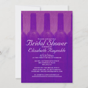 Elegant Wine Flacons Bridal Shower Invitations Kaart