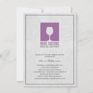 Elegant Wine Tasting Bridal Shower Invitations Kaart