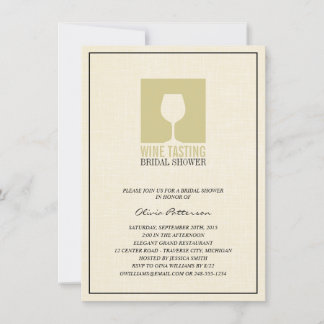 Elegant Wine Tasting Bridal Shower Invitations Kaart