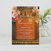 Elegant Winery or Vineyard Rehearsal Dinner Kaart (Staand voorkant)