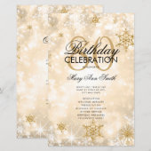 Elegant Winter 80e Verjaardagsprogramma Goud w / M (Voorkant / Achterkant)