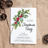Elégant Winter Berries Fête Invitation