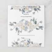 Elegant Winter Blue en White Flowers (Buitenkant ongevouwen)