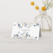 Elegant Winter Blue en White Flowers (Achterkant)