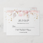 Elegant Winter Blue en White Flowers Invitation P Uitnodiging Briefkaart (Voorkant / Achterkant)