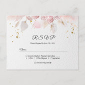 Elegant Winter Blue en White Flowers Invitation P Uitnodiging Briefkaart (Voorkant)