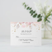 Elegant Winter Blue en White Flowers Invitation P Uitnodiging Briefkaart (Staand voorkant)