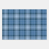 Elegant Winter Blue Tartan Plaid Gender-Neutral Inpakpapier Vel (Voorkant)