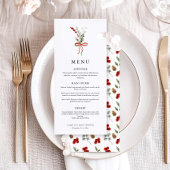 Elegant Winter Botanical Baby shower Menu