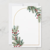 Elegant Winter Botanical Wedding Invitation  Kaart (Voorkant)