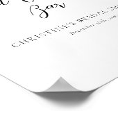 Elegant winter bruidsdouche hete cacao bord poster (Hoek)