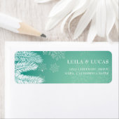 Elegant Winter Bruiloft Retouradres Label (Insitu)