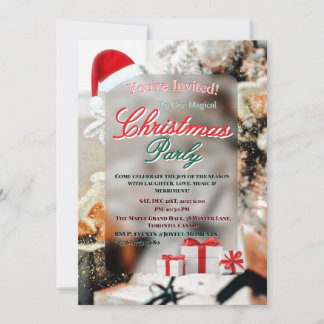 Elegant Winter Christmas Party Invitation