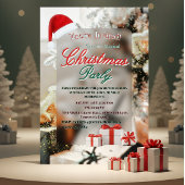 Elegant Winter Christmas Party Invitation Folie Uitnodiging